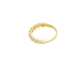 Bague or jaune 750, 9 diamants