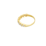 Bague or jaune 750, 9 diamants