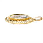 Médaille or jaune et émaux