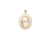 Médaille or jaune et émaux