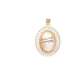 Médaille or jaune et émaux