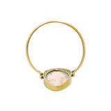 Bague or jaune 750 et porcelaine signée