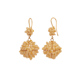 Boucles d'oreille en or jaune 750 avec perles