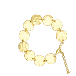 Bracelet en cuivre avec 10 médailles martelées