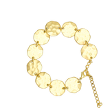 Bracelet en cuivre avec 10 médailles martelées