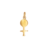 Pendentif or jaune figurine ethnique