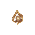 Pendentif en or jaune ornée de 4 diamants et perle de Tahiti