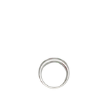 Bague argent avec pastilles oranges et vertes