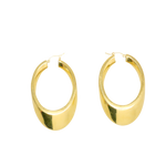 Boucles d'oreille or jaune 750 créoles ovales