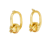 Boucles d'oreille ovales ornées de 3 anneaux mobiles