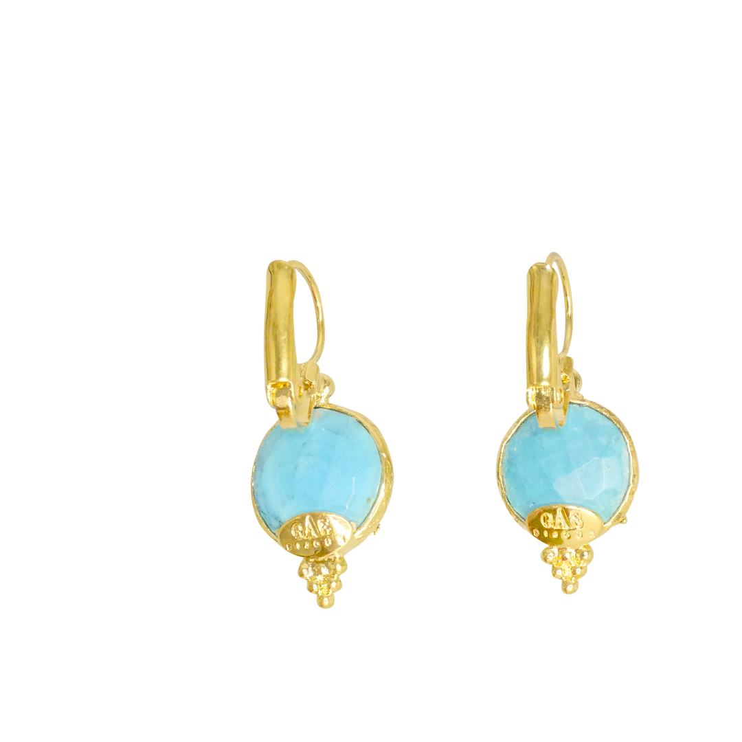 Lot De 3 Boucles D'oreilles Pendantes – 1 TARATATA + 2 GAS St Tropez, Métal émaillé