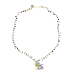 Collier agrémenté de perles bleues Gas St Tropez