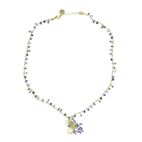 Collier agrémenté de perles bleues Gas St Tropez