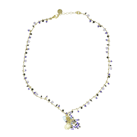 Collier agrémenté de perles bleues Gas St Tropez