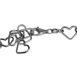 Collier en argent 925 avec des petits cœurs et un plus gros