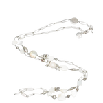 Collier argent 900 agrémenté de perles et médailles Gas St Tropez