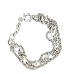 Bracelet argent assemblé de différentes chaînes, marque Gas St Tropez