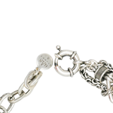 Bracelet argent assemblé de différentes chaînes, marque Gas St Tropez