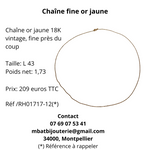 Chaîne fine or jaune