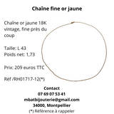 Chaîne fine or jaune