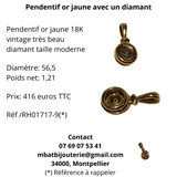 Pendentif or jaune avec un diamant