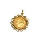Pendentif avec pièce 20 francs coq Marianne 1912