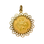 Pendentif avec pièce 20 francs coq Marianne 1912