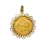 Pendentif avec pièce 20 francs coq Marianne 1912