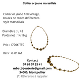 Collier or jaune marseillais