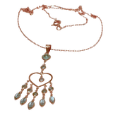 Collier or jaune en forme de coeur