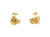 Boucles d'oreille trois ors 18 carats