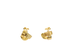 Boucles d'oreille trois ors 18 carats
