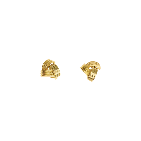 Boucles d'oreille trois ors 18 carats