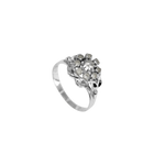 Bague or gris 18K avec 9 diamants