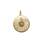 Médaillon or jaune signes du zodiac
