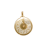 Médaillon or jaune signes du zodiac