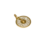 Médaillon or jaune signes du zodiac