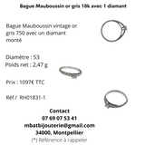 Bague Mauboussin or blanc 18k diamant