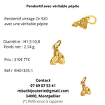 Pendentif avec véritable pépite 22,08k