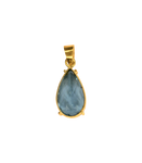 Pendentif or jaune aigue marine