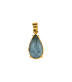 Pendentif or jaune aigue marine