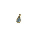 Pendentif or jaune aigue marine