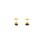 Boucles d'oreille or jaune avec saphirs ovales