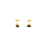 Boucles d'oreille or jaune avec saphirs ovales