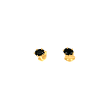 Boucles d'oreille or jaune avec saphirs ovales