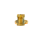Bague or 18k avec une citrine