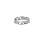 Bague or gris 18k jonc plat 30 diamants