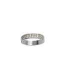 Bague or gris 18k jonc plat 30 diamants