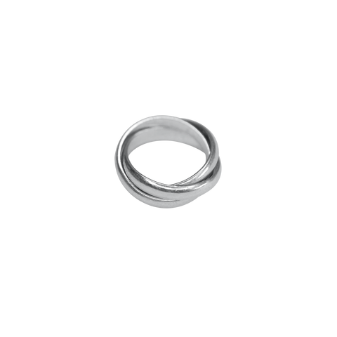 Bague argent 3 anneaux entrelacés