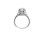 Bague or gris solitaire